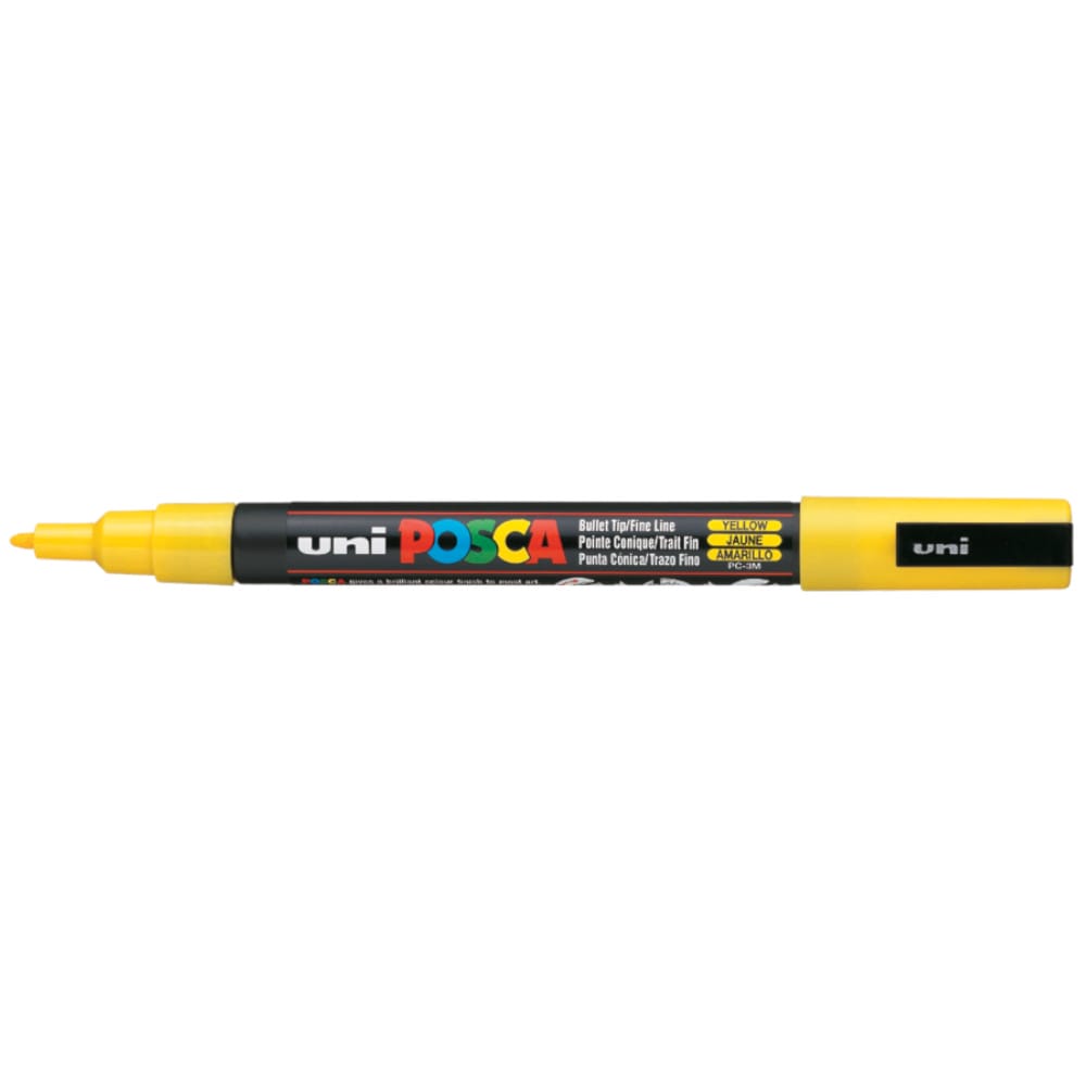 Uni Posca Pc-3M Su Bazlı Poster Marker 0.9 - 1.3 mm Yellow 2
