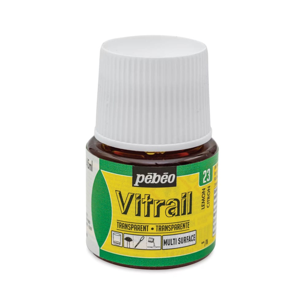 Pebeo Vitrail Transparan Cam Boyası 45 ml Lemon 23
