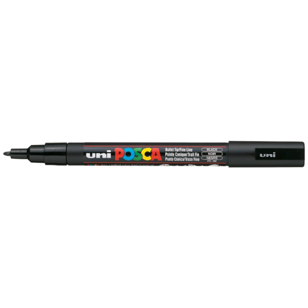 Uni Posca Pc-3M Su Bazlı Poster Marker 0.9 - 1.3 mm Black 24