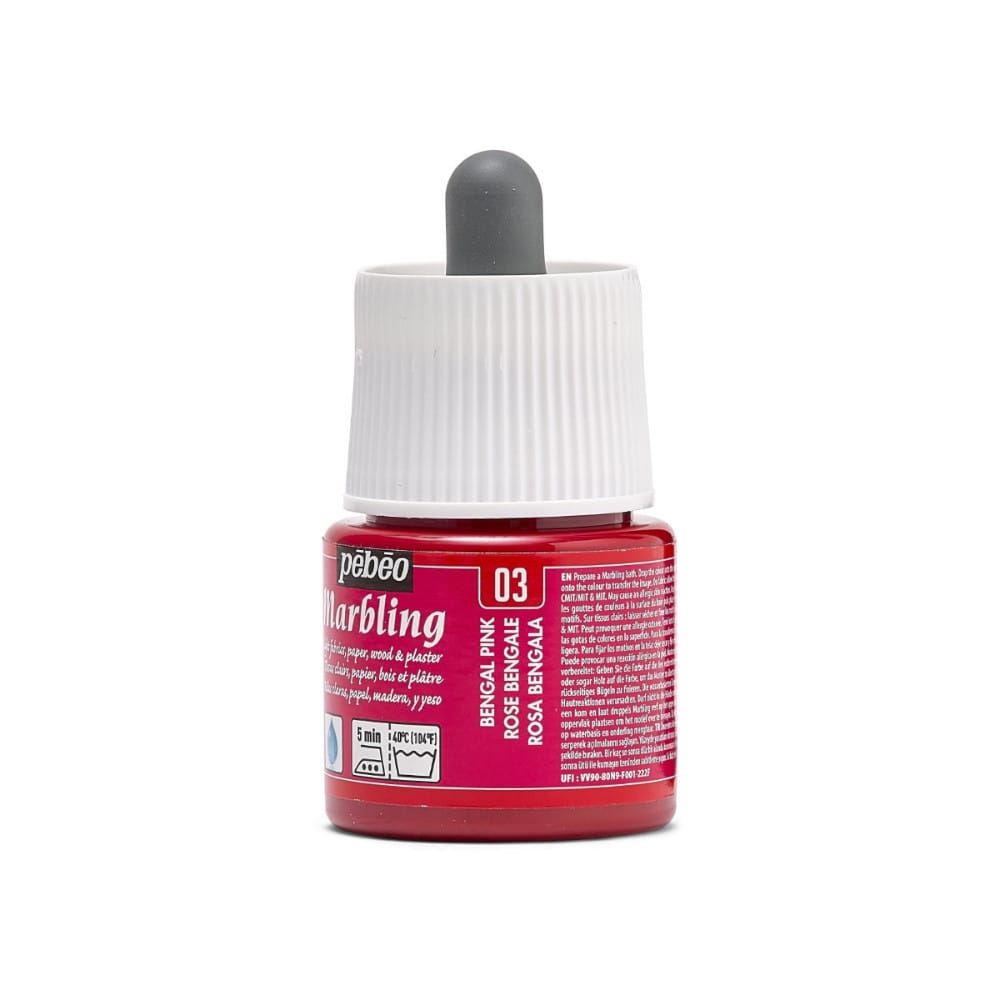 Pebeo Ebru Boyası 45 ml Bengal Pink 130-003 - Görsel 2