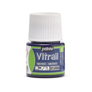 Pebeo Vitrail Transparan Cam Boyası 45 ml Cobalt Blue 37