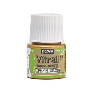 Pebeo Vitrail Transparan Cam Boyası 45 ml Gold 38