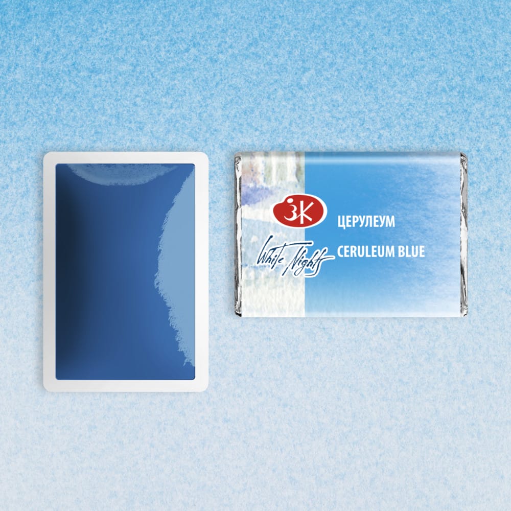 St. Petersburg White Nights Extra-Fine Tam Tablet Artist Sulu Boya Ceruleum Blue 503 - Görsel 2