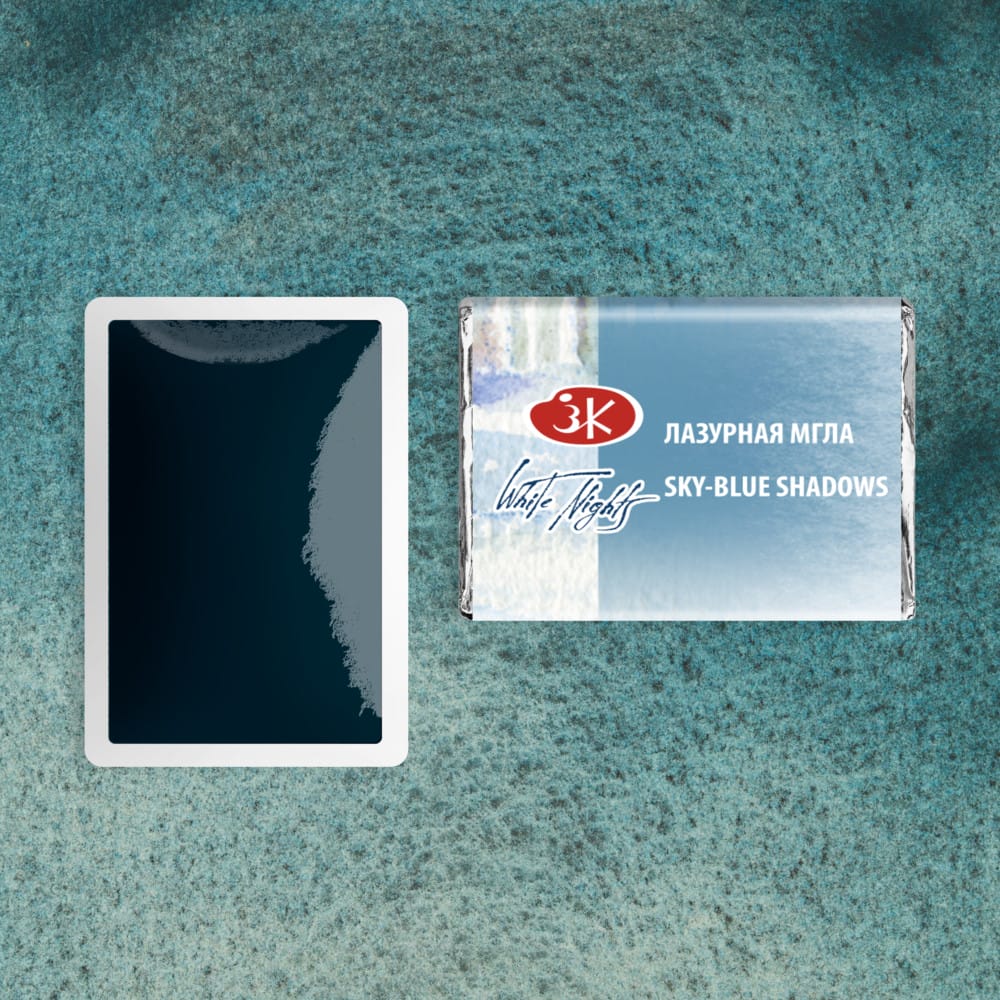 St. Petersburg White Nights Extra-Fine Tam Tablet Artist Sulu Boya Sky Blue Shadows 557 - Görsel 2