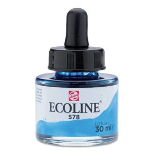 Ecoline Likit Sulu Boya Mürekkebi 30 ml Sky Blue (Cyan) 578