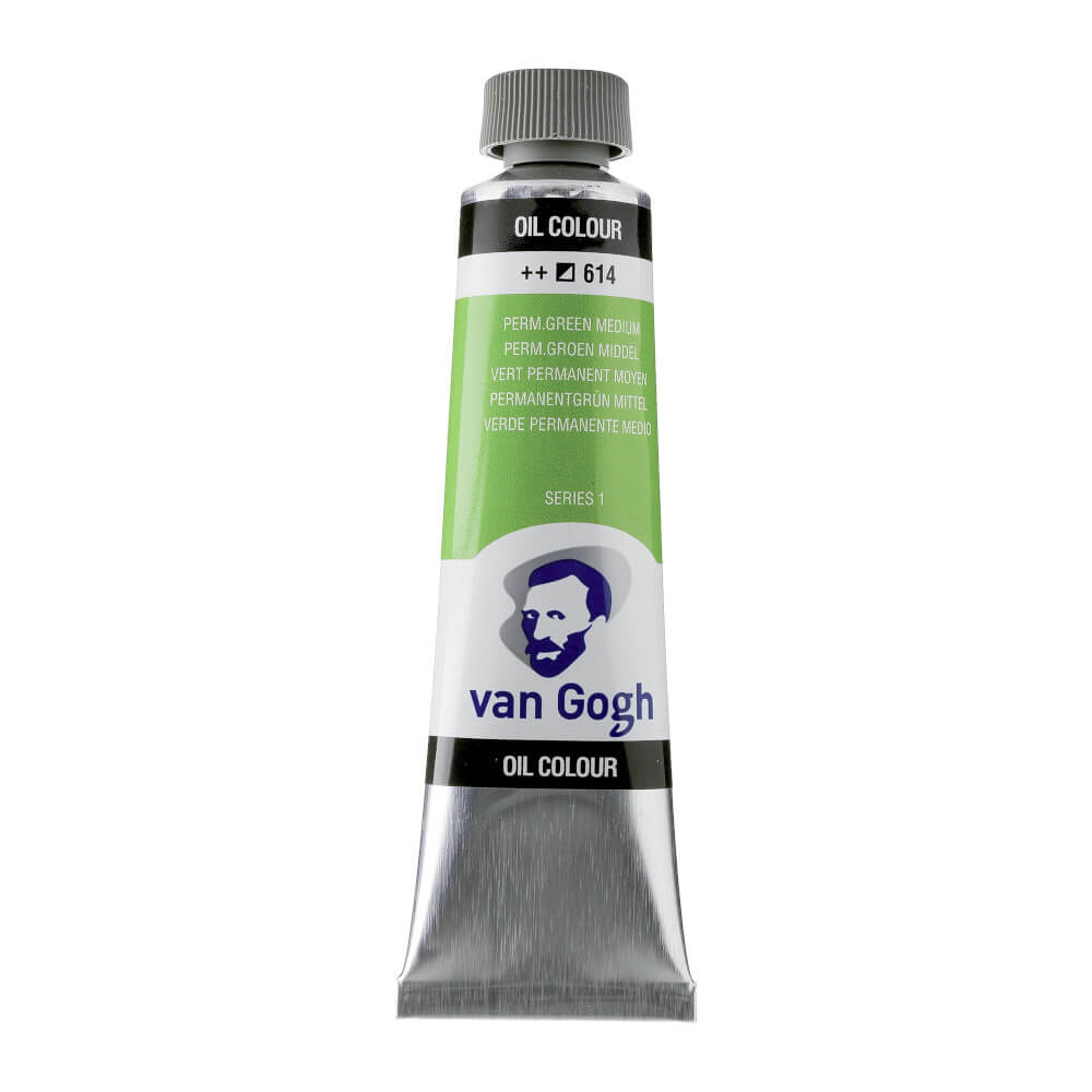 Talens Van Gogh Yağlı Boya 40 ml Seri 1 614 Permanent Green Medium