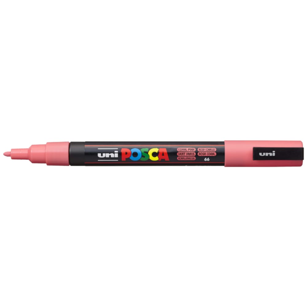 Uni Posca Pc-3M Su Bazlı Poster Marker 0.9 - 1.3 mm Coral Pink 66