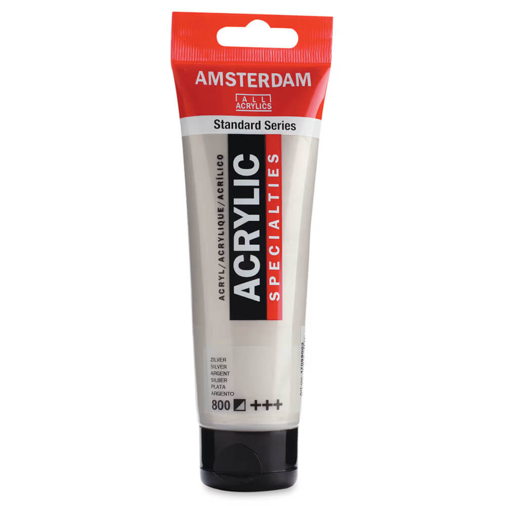 Amsterdam Standart Metalik Akrilik Boya 120 ml Silver 800