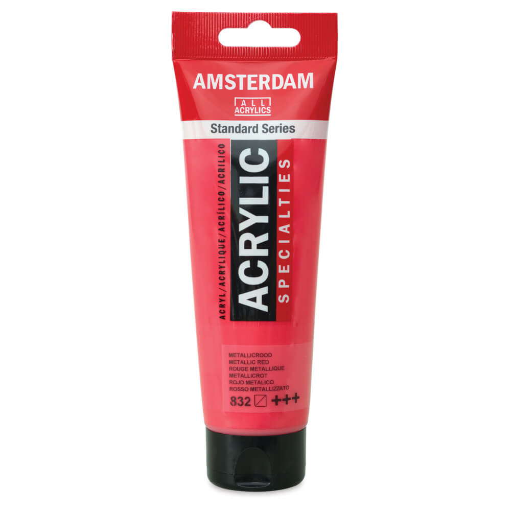 Amsterdam Standart Metalik Akrilik Boya 120 ml Metallic Red 832