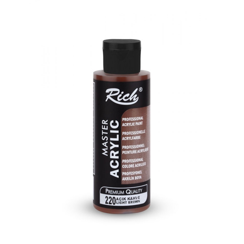 Rich Master Akrilik Boya 120 ml Açık Kahve 220