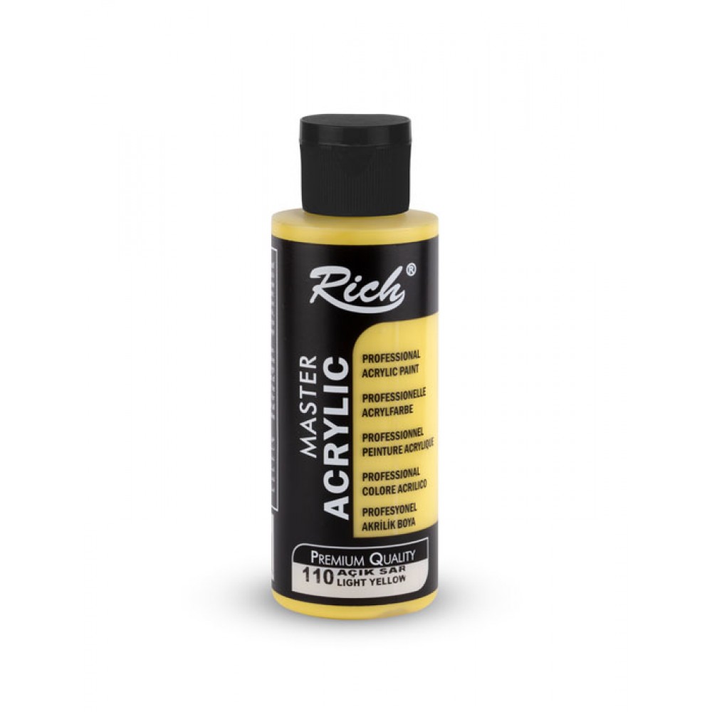 Rich Master Akrilik Boya 120 ml Açık Sarı 110