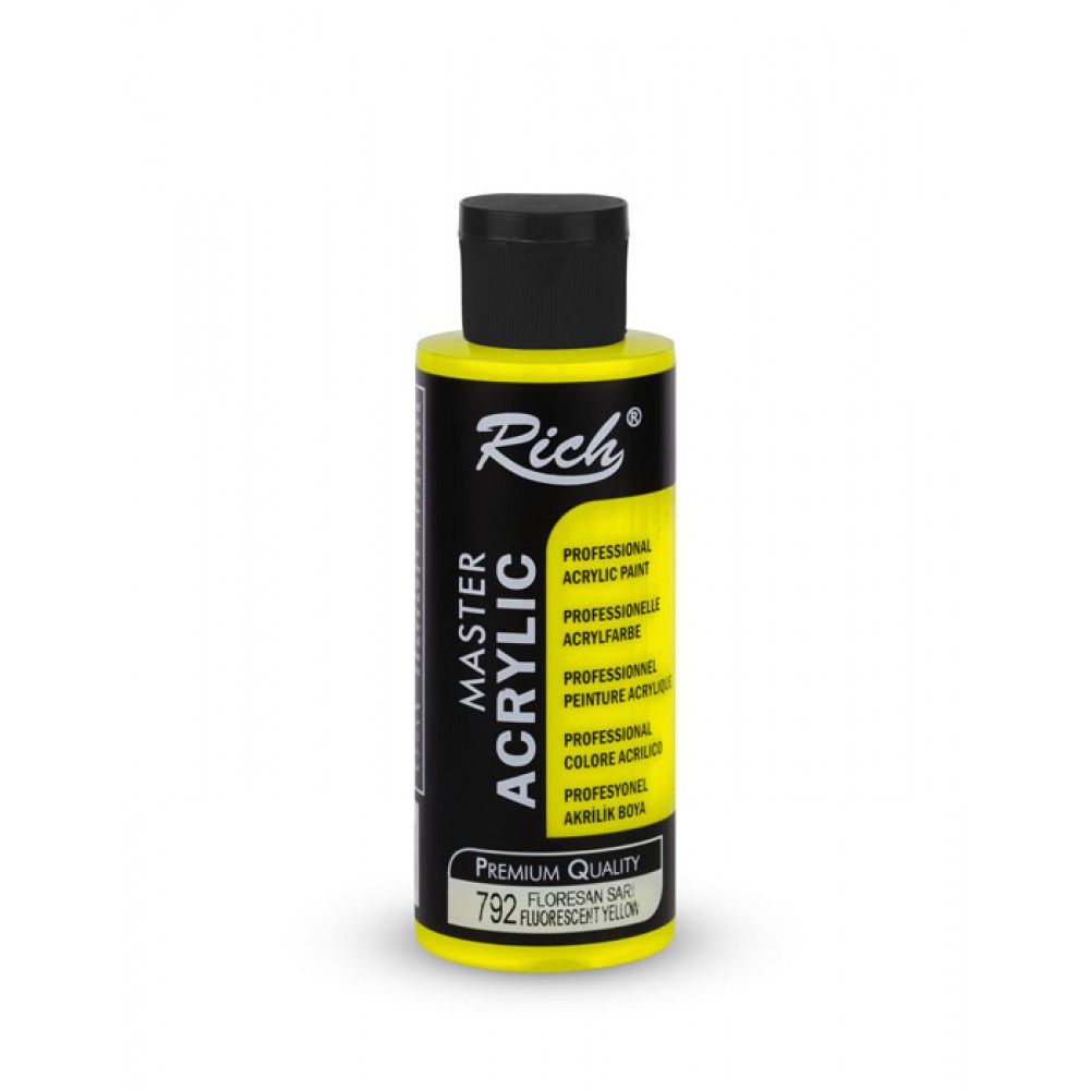 Rich Master Akrilik Boya 120 ml Floresan Sarı 2443