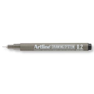 Artline Drawing System Teknik Çizim Kalemi Siyah 0.2 mm EK-232N