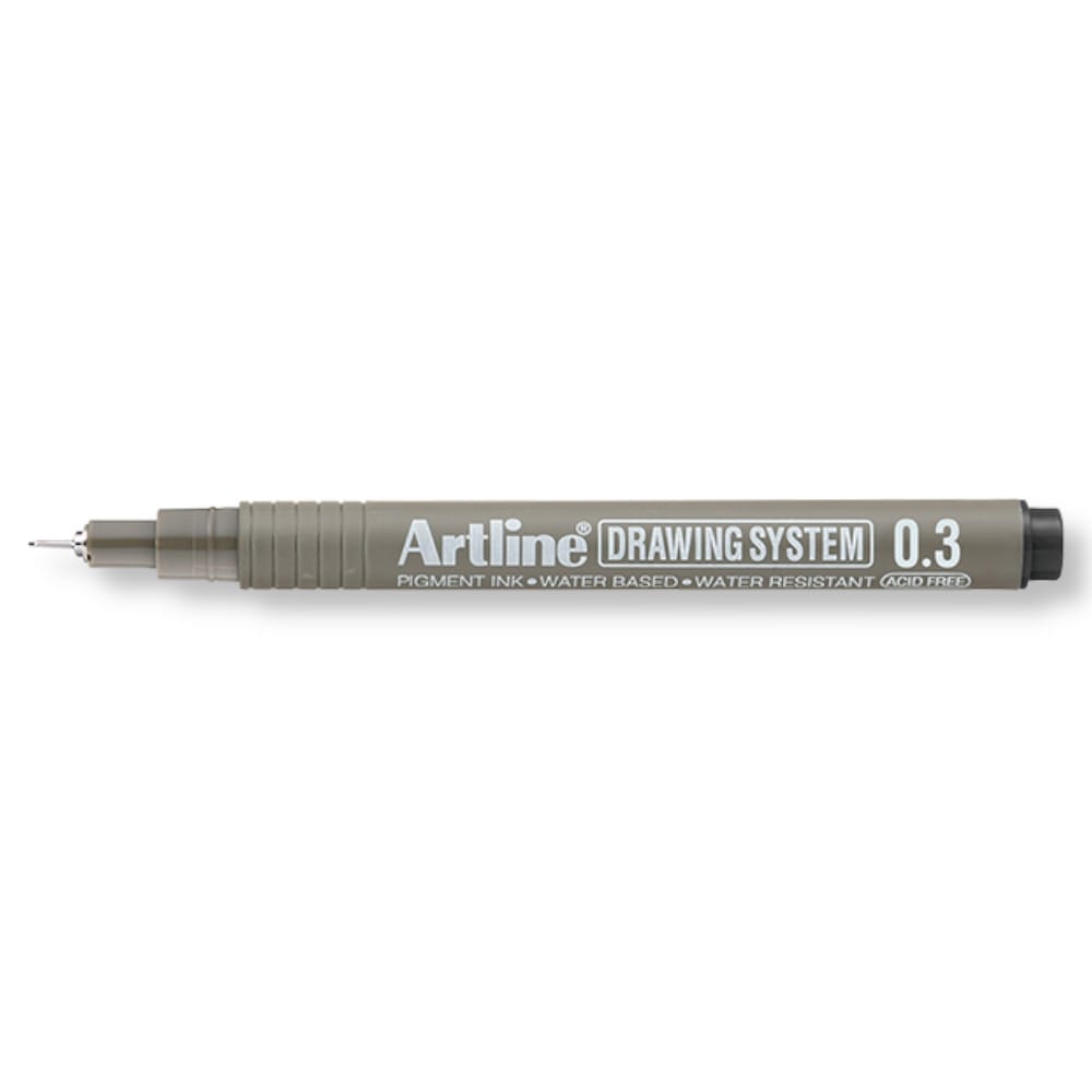 Artline Drawing System Teknik Çizim Kalemi Siyah 0.3 mm EK-233N
