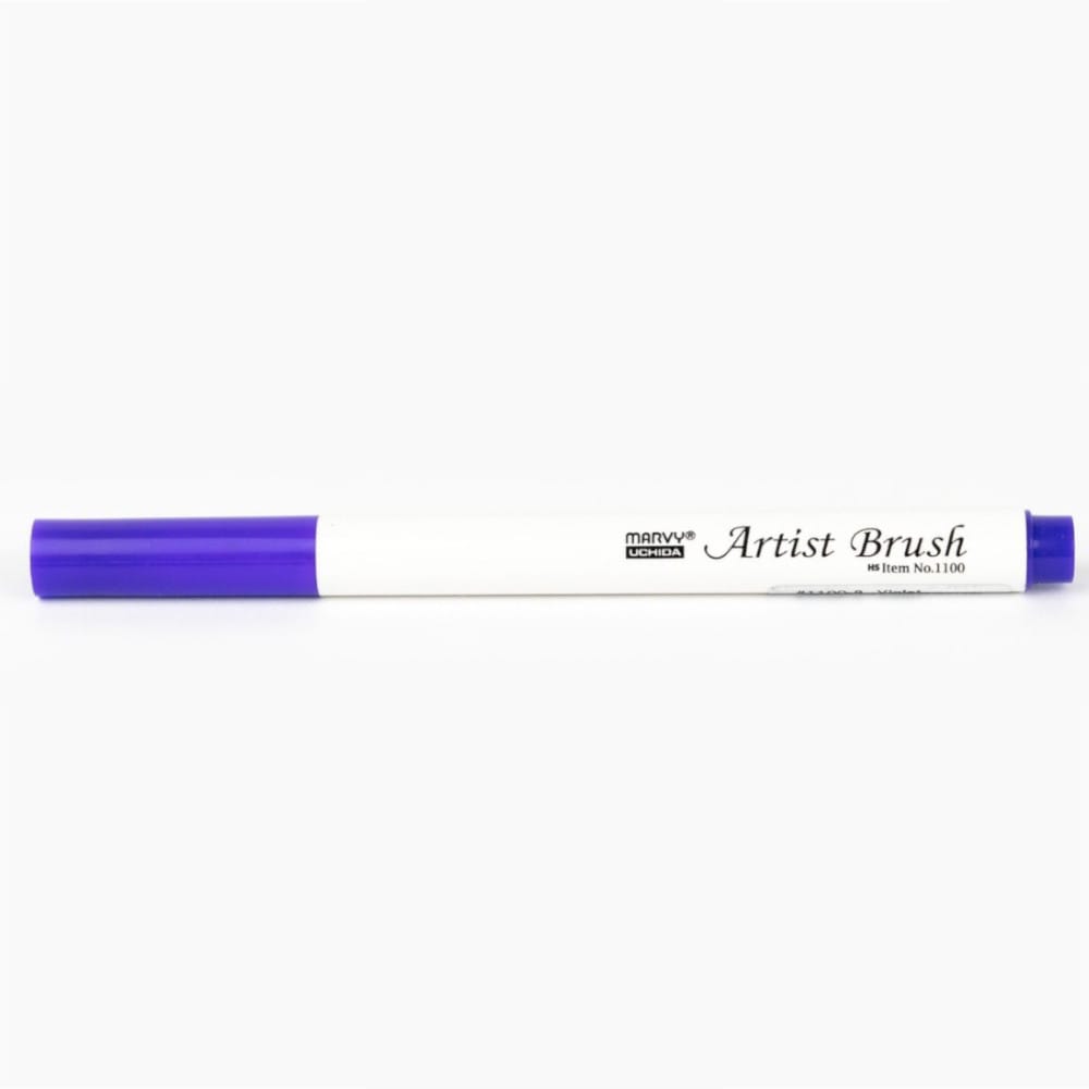 Marvy 1100 Artist Brush Su Bazlı Fırça Uçlu Kalem 08 Violet - Görsel 2