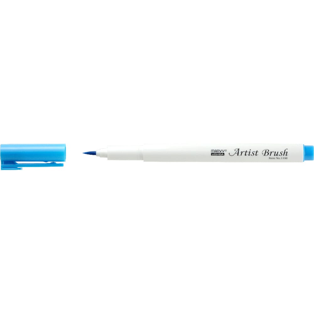 Marvy 1100 Artist Brush Su Bazlı Fırça Uçlu Kalem 10 Light Blue