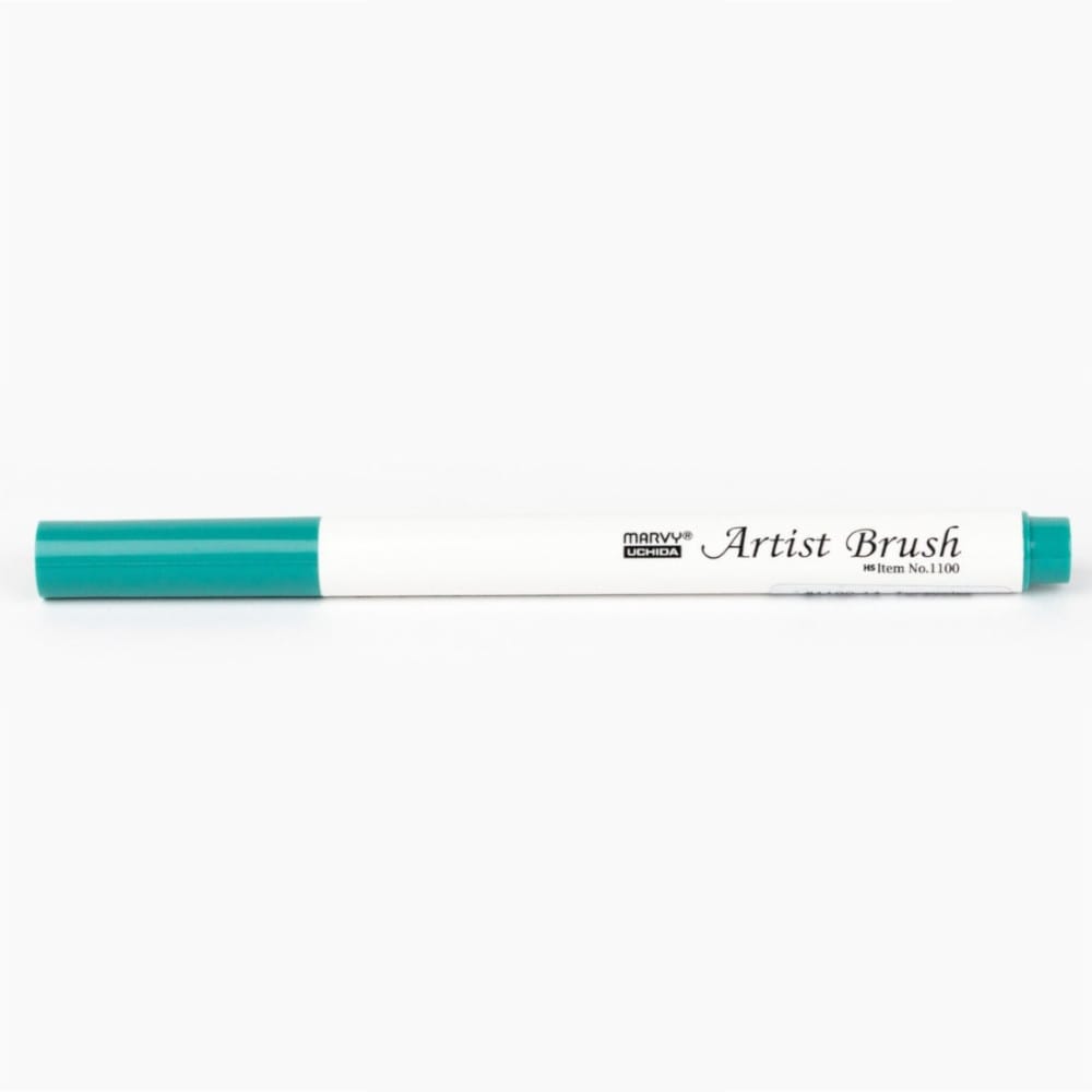Marvy 1100 Artist Brush Su Bazlı Fırça Uçlu Kalem 14 Turquoise - Görsel 2