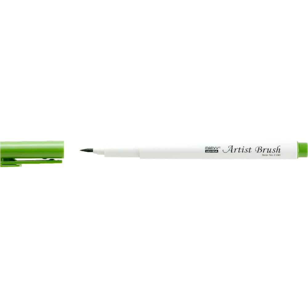 Marvy 1100 Artist Brush Su Bazlı Fırça Uçlu Kalem 15 Olive Green
