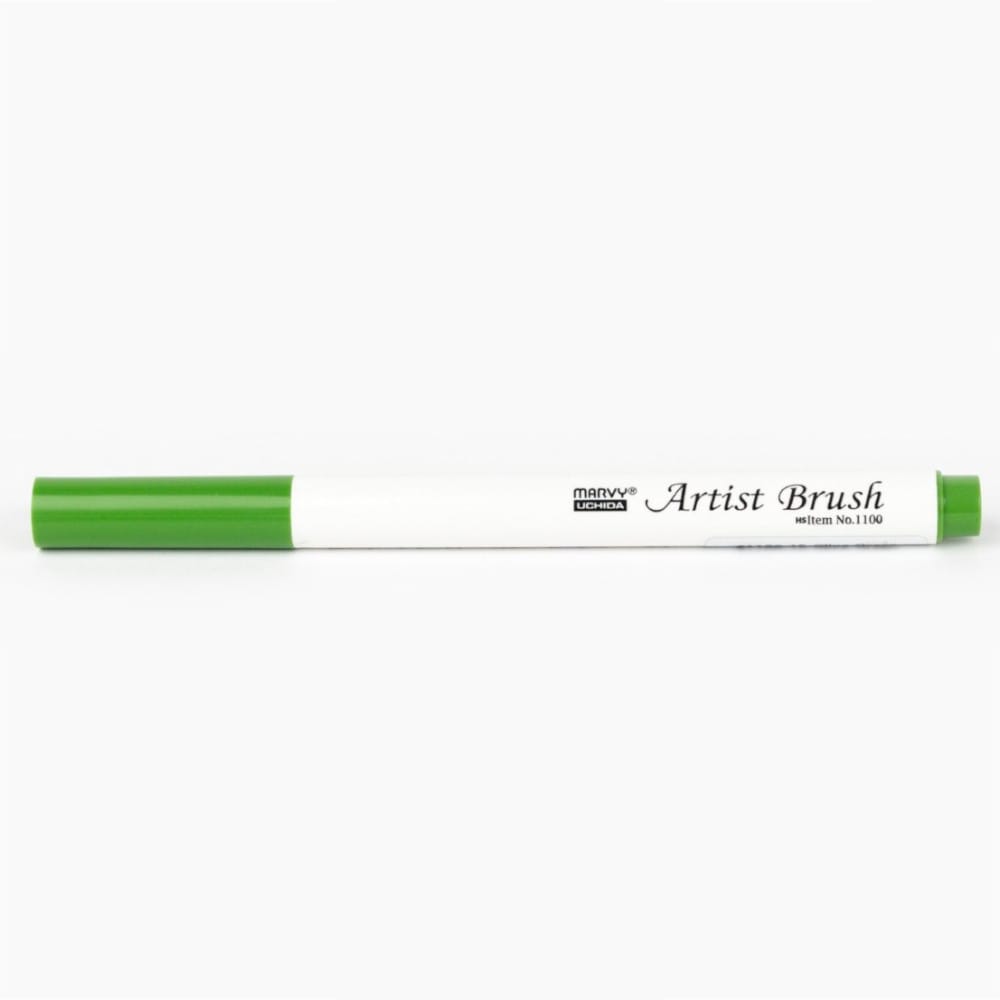 Marvy 1100 Artist Brush Su Bazlı Fırça Uçlu Kalem 15 Olive Green - Görsel 2