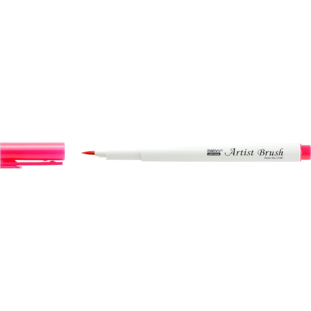 Marvy 1100 Artist Brush Su Bazlı Fırça Uçlu Kalem 19 Carmine