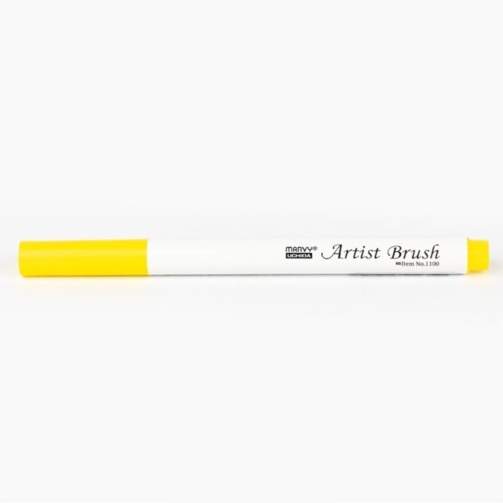 Marvy 1100 Artist Brush Su Bazlı Fırça Uçlu Kalem 22 Lemon Yellow - Görsel 2