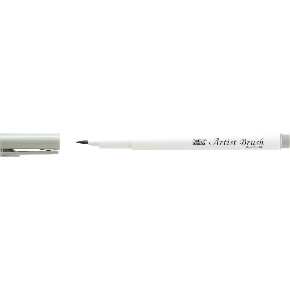 Marvy 1100 Artist Brush Su Bazlı Fırça Uçlu Kalem 39 Ash Grey