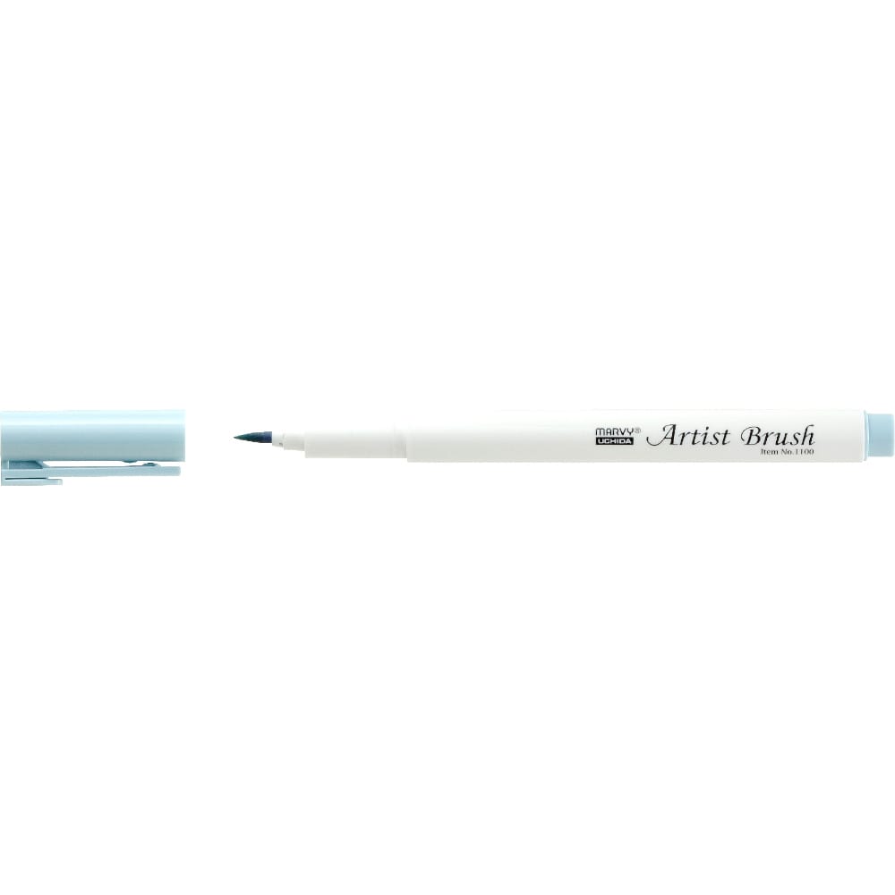 Marvy 1100 Artist Brush Su Bazlı Fırça Uçlu Kalem 41 Blue Grey