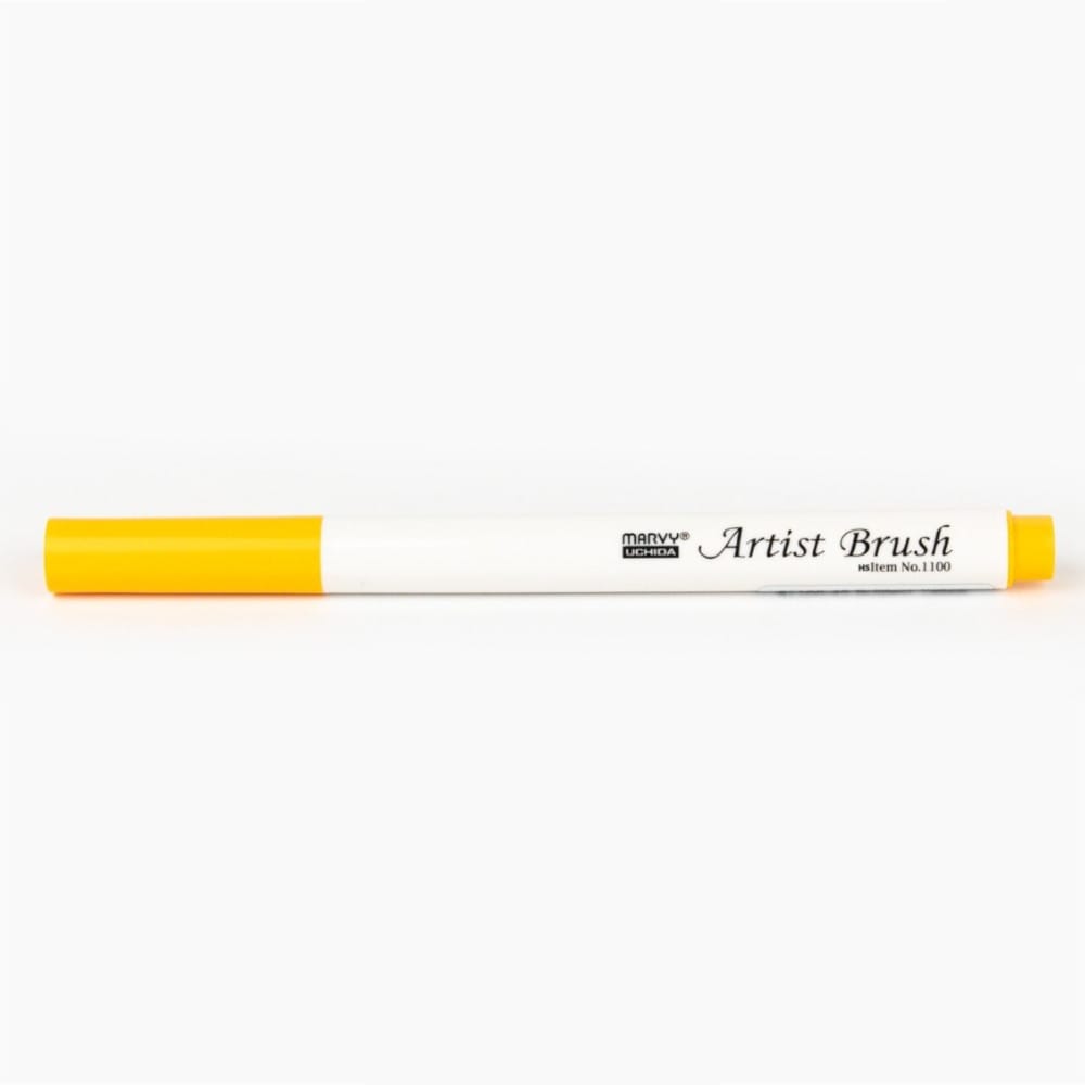 Marvy 1100 Artist Brush Su Bazlı Fırça Uçlu Kalem 43 Brilliant Yellow - Görsel 2