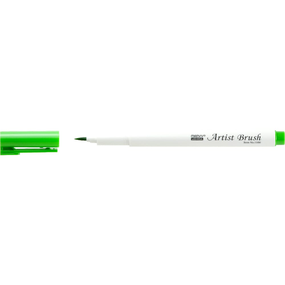 Marvy 1100 Artist Brush Su Bazlı Fırça Uçlu Kalem 48 Leaf Green
