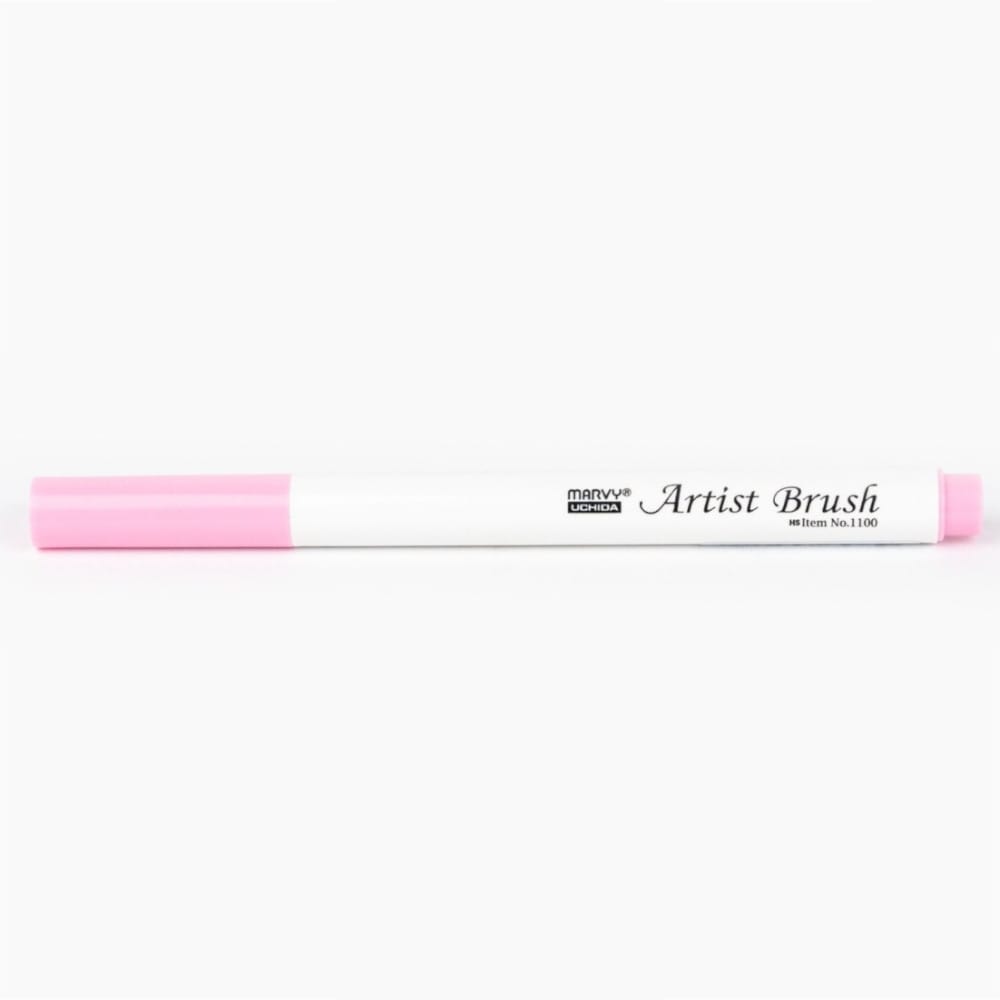 Marvy 1100 Artist Brush Su Bazlı Fırça Uçlu Kalem 67 Bubble Gum Pink - Görsel 2