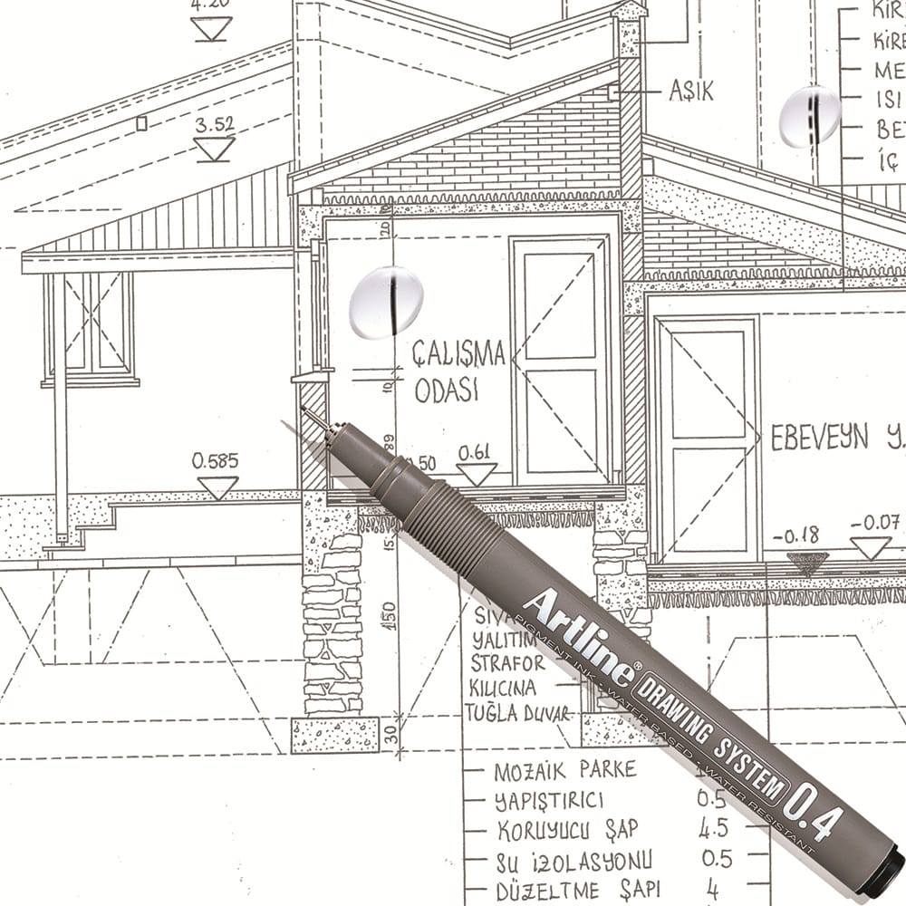 Artline Drawing System Teknik Çizim Kalemi Siyah 0.5 mm EK-235N - Görsel 2