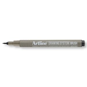 Artline Drawing System Teknik Çizim Kalemi Siyah Fırça Uçlu EK-23FN